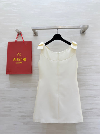 Valen 26s Rhinestone Beaded Dress White Cotton 344749