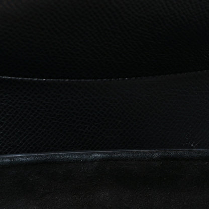 Grained Calfskin Saddle Bag Black