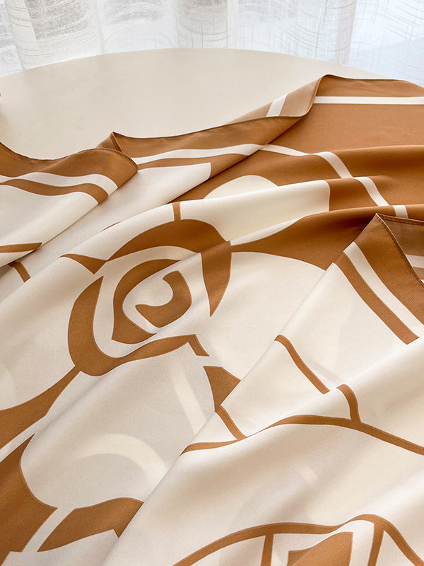 Square Printed Sun Protection Scarf