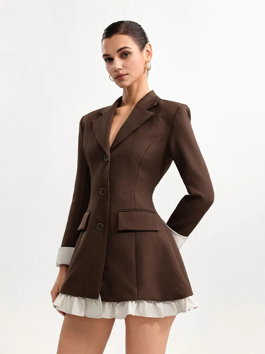 Sapphira Mini Dress In Brown
