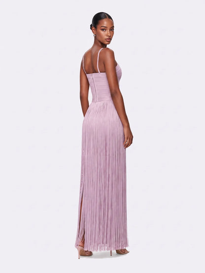 Daria Fringed Bandage Maxi Dress