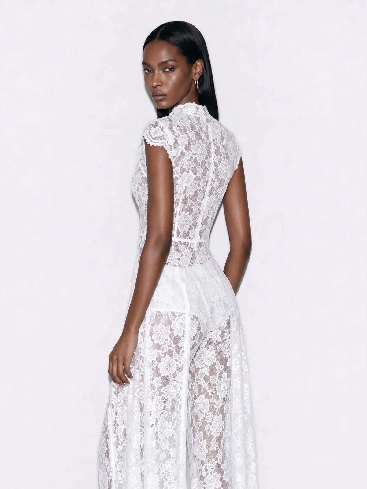 Riley Floral Lace Sheer Set