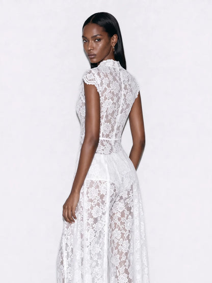 Riley Floral Lace Sheer Set