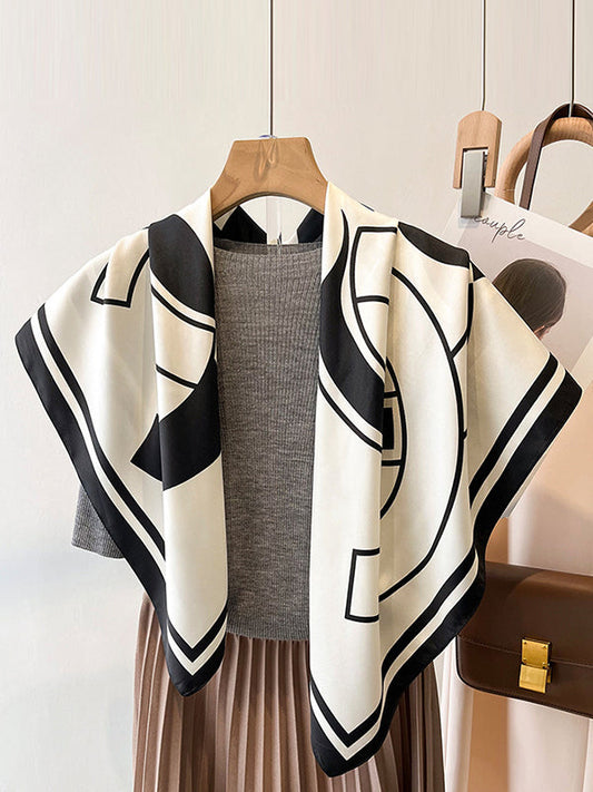 Square Printed Sun Protection Scarf