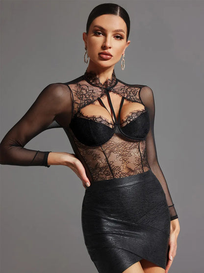 Kalina Lace Long Sleeve Jumpsuit