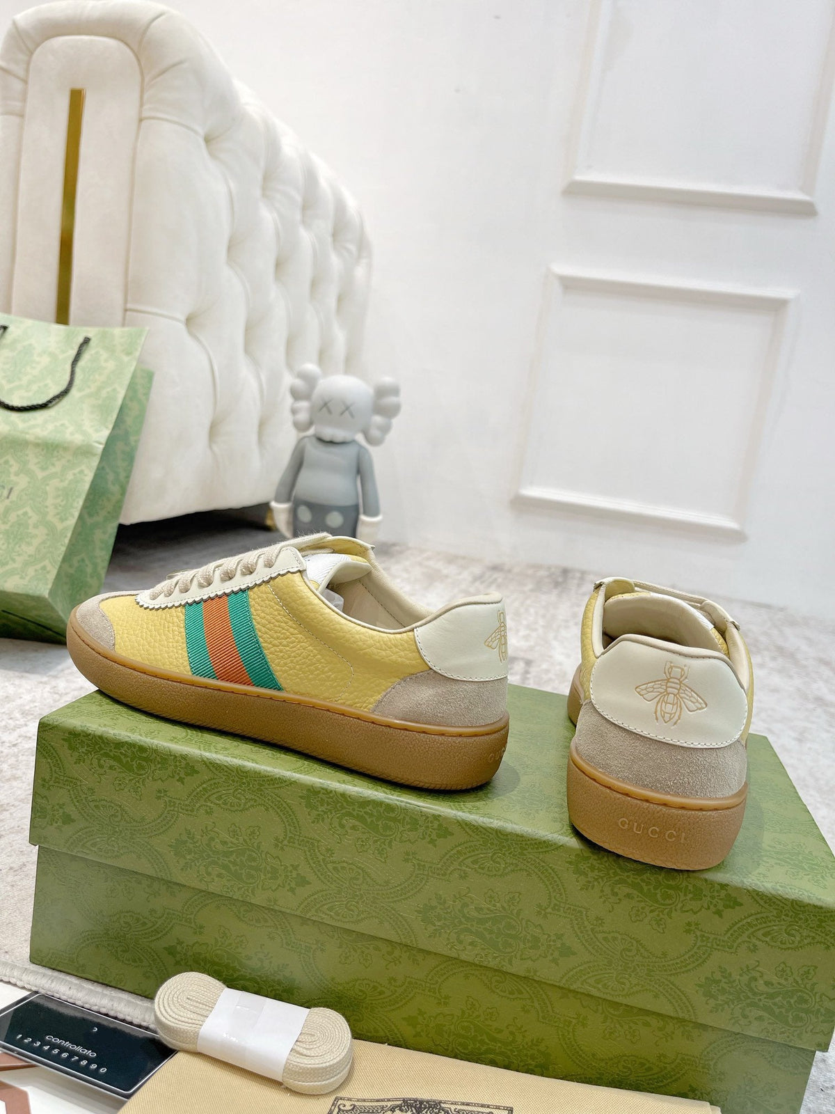 GG SNEAKERS ARDESIA YELLOW LEATHER