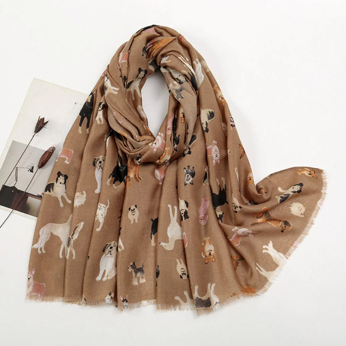 Scarvii - Cute Cartoon Dog Pattern Scarf
