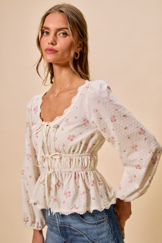 Bloom Lace Peplum Top