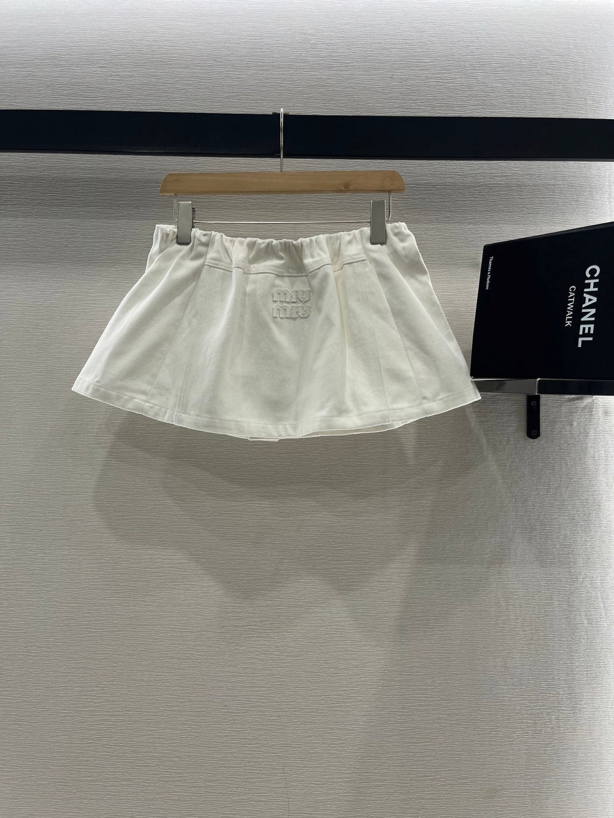 MIUMIU DENIM JACKET AND SKIRT SET 274647
