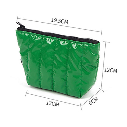 Simple Puffer Solid Color Cosmetic Bag