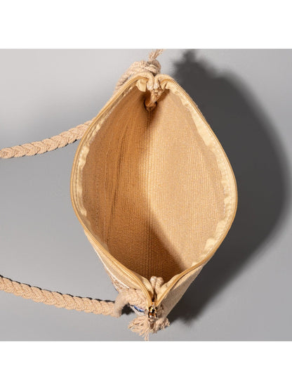 Cosbai - Boho Woven Crossbody Bag - Minimalist &amp; Spacious