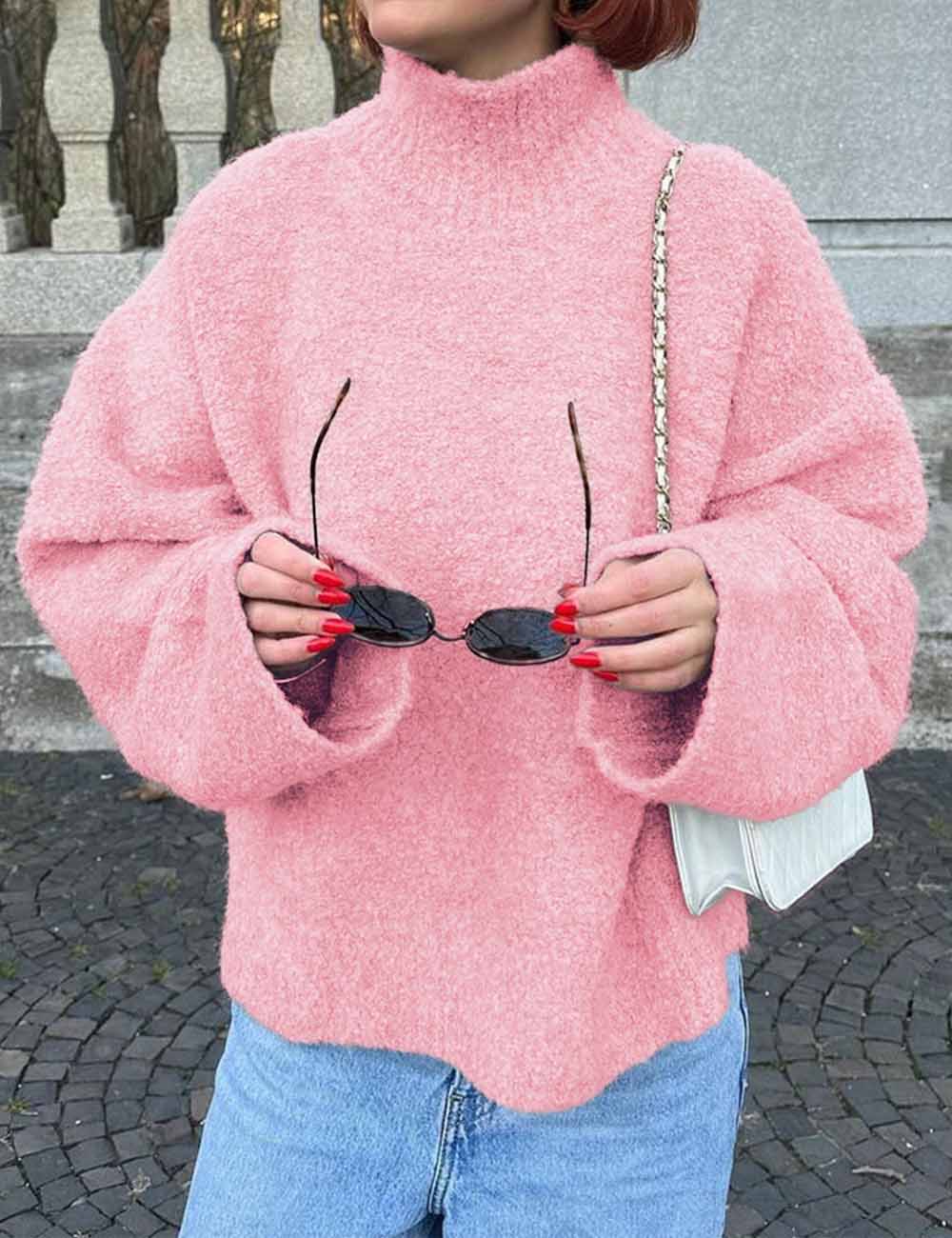Winter Casual Solid Color Long Sleeve Sweater