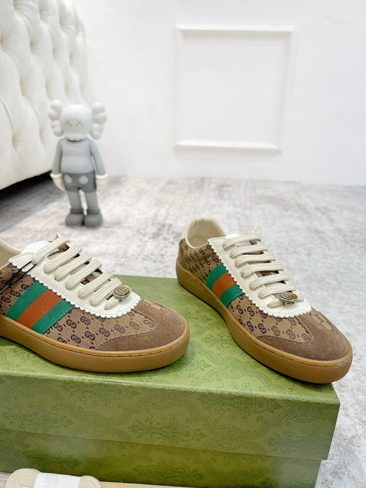 GG SNEAKERS ARDESIA BROWN WHITE LEATHER