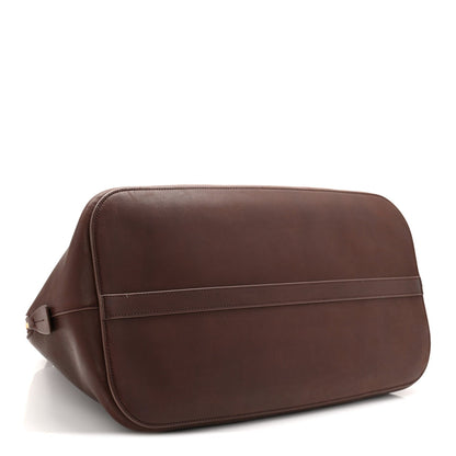Polished Saddle Calfskin Large Devon Bag Burgundy