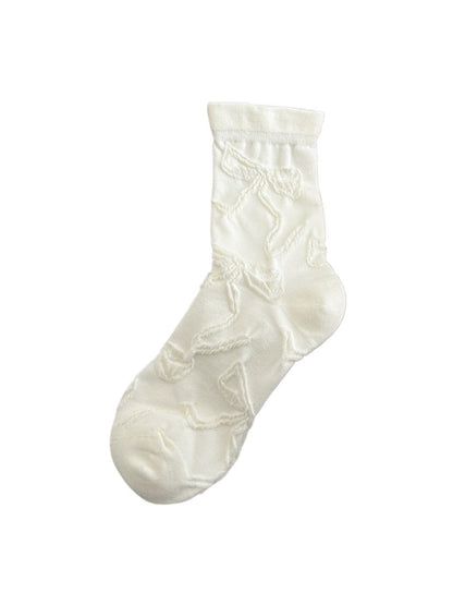Rufia - Cute Mid-calf Socks with Bow Patterns