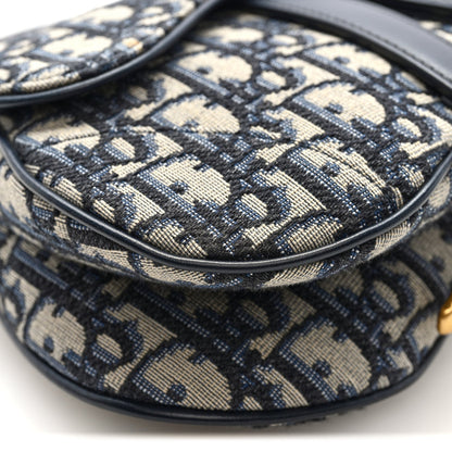 Oblique Mini Saddle Bag Blue