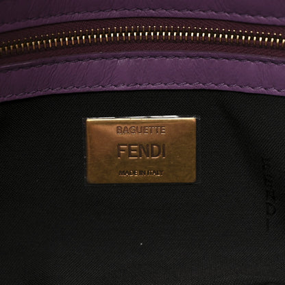 Nappa FF 1974 Embossed Baguette Agapanto