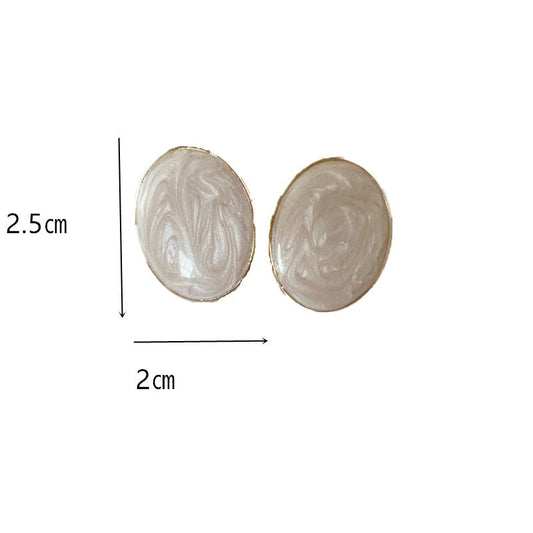 Candy Color Vintage Enamel Stud Earrings