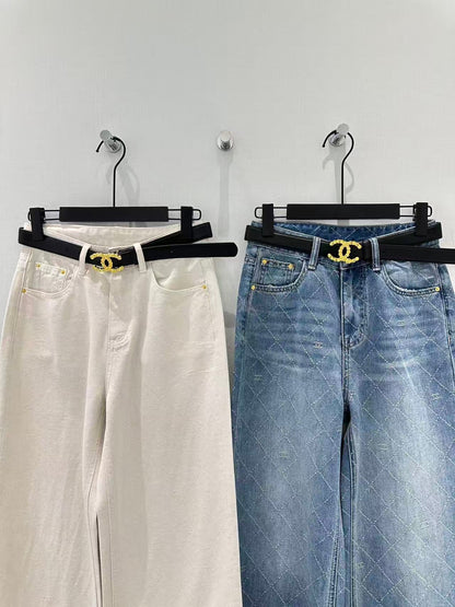 CC Diamond Pattern Jeans Cotton Polyester 351233