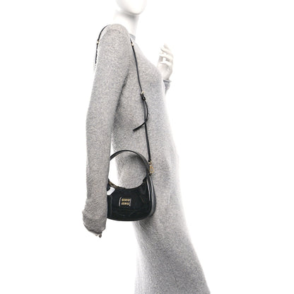 Patent Mini Hobo Black