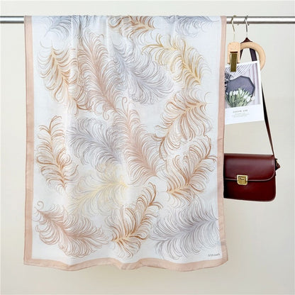 Thin Printed Long Silk Scarf