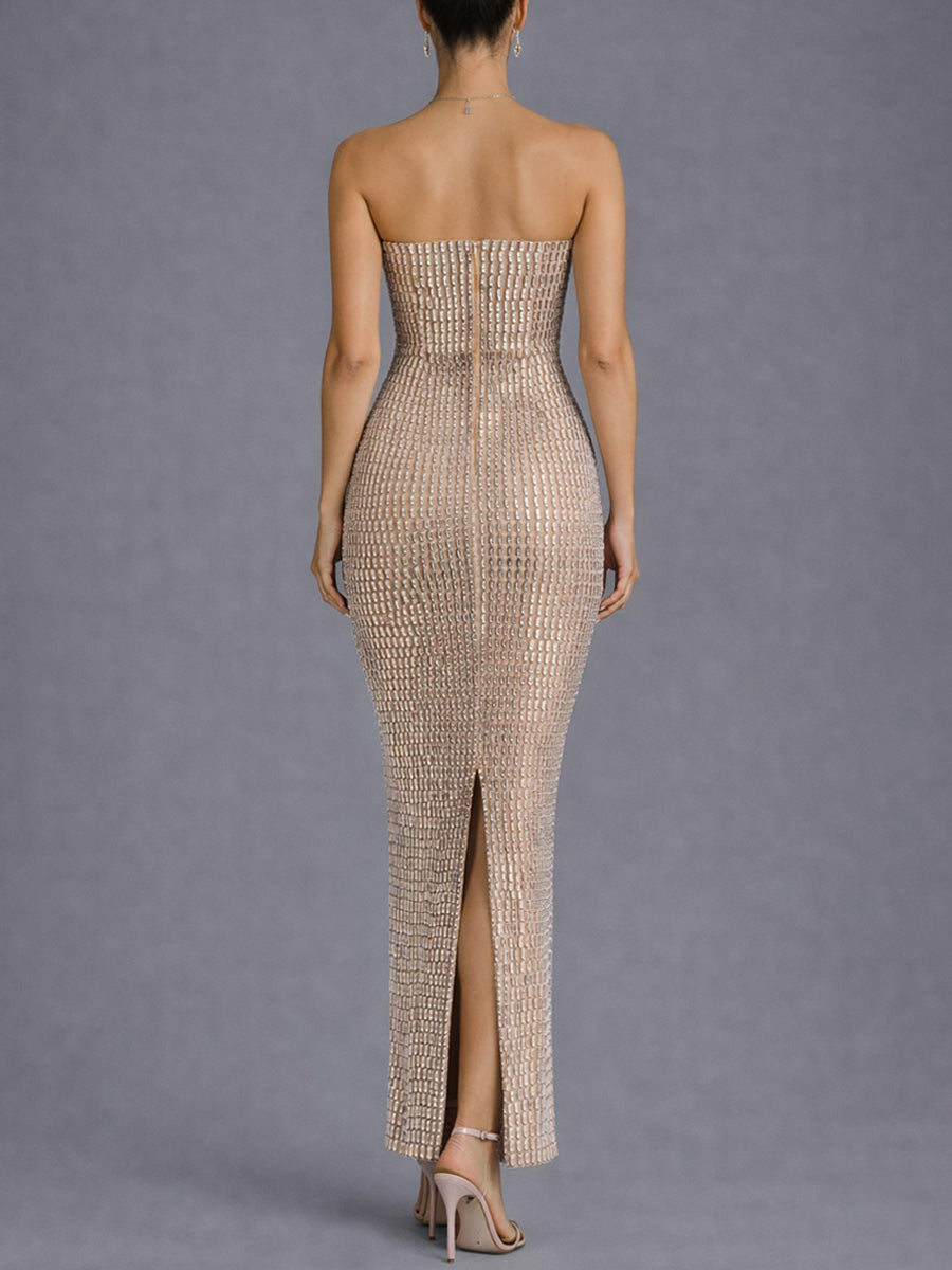 Marissa Embellished Bandeau Maxi Dress