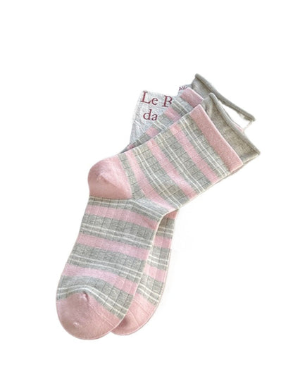 Rufia - Stripe Color-Block Mid-Calf Capsule Socks