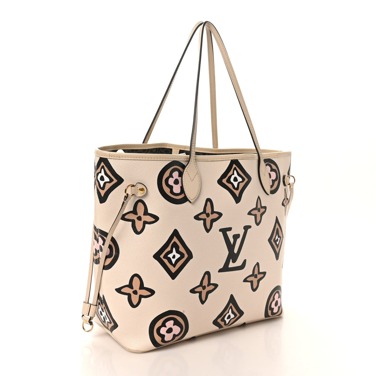 Monogram Giant Wild at Heart Neverfull MM Creme