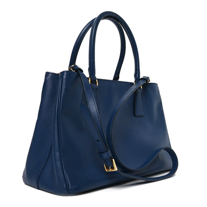 Saffiano Lux Medium Tote Bluette
