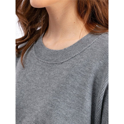 Round Neck Solid Color Loose Sweater