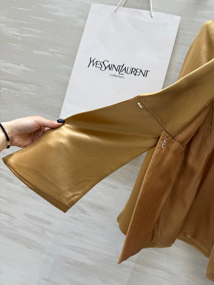 YSL 25 Suit Jacket Metallic gold Triacetate
