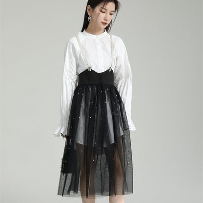 Mesh Inset Skirt