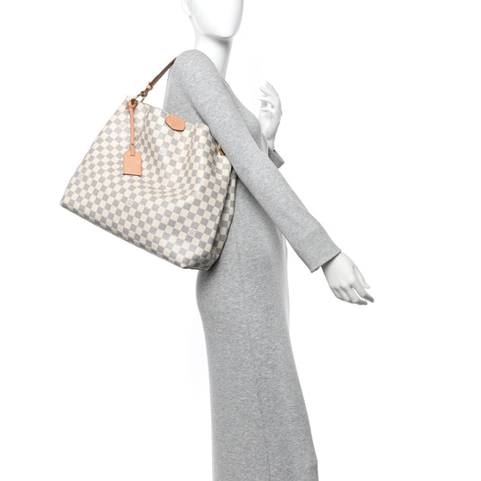 Damier Azur Graceful MM Rose Ballerine