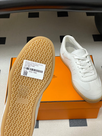 Hermes 26 Match Sneakers White in Calfskin 594340