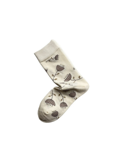 Rufia - Vintage Floral Umbrella Pattern Women’s Socks