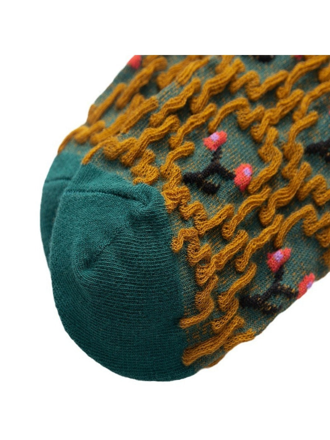 Rufia - Vintage Embroidered Mid-Calf Socks - Soft &amp; Chic