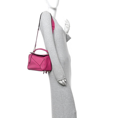 Calfskin Small Puzzle Bag Fuchsia