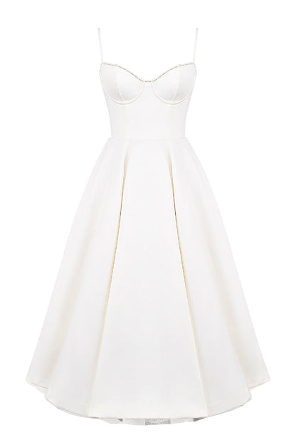 Suspender V-Neck Sleeveless Tutu Maxi Dress