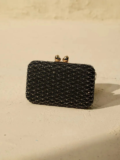 Clarissa Diamond Embellished Box Clutch