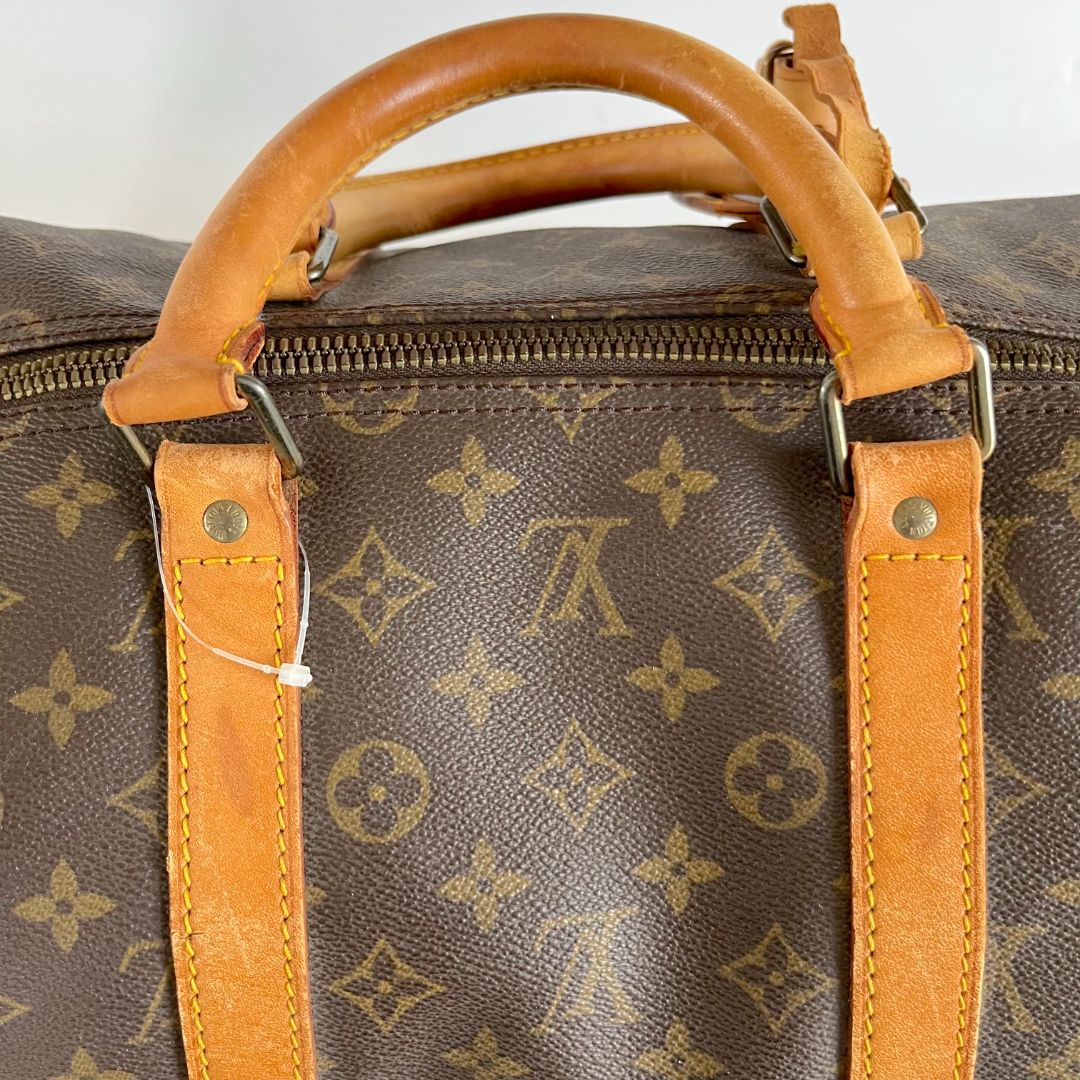 Louis Vuitton brown monogram canvas Keepall 55 Duffel vintage bag