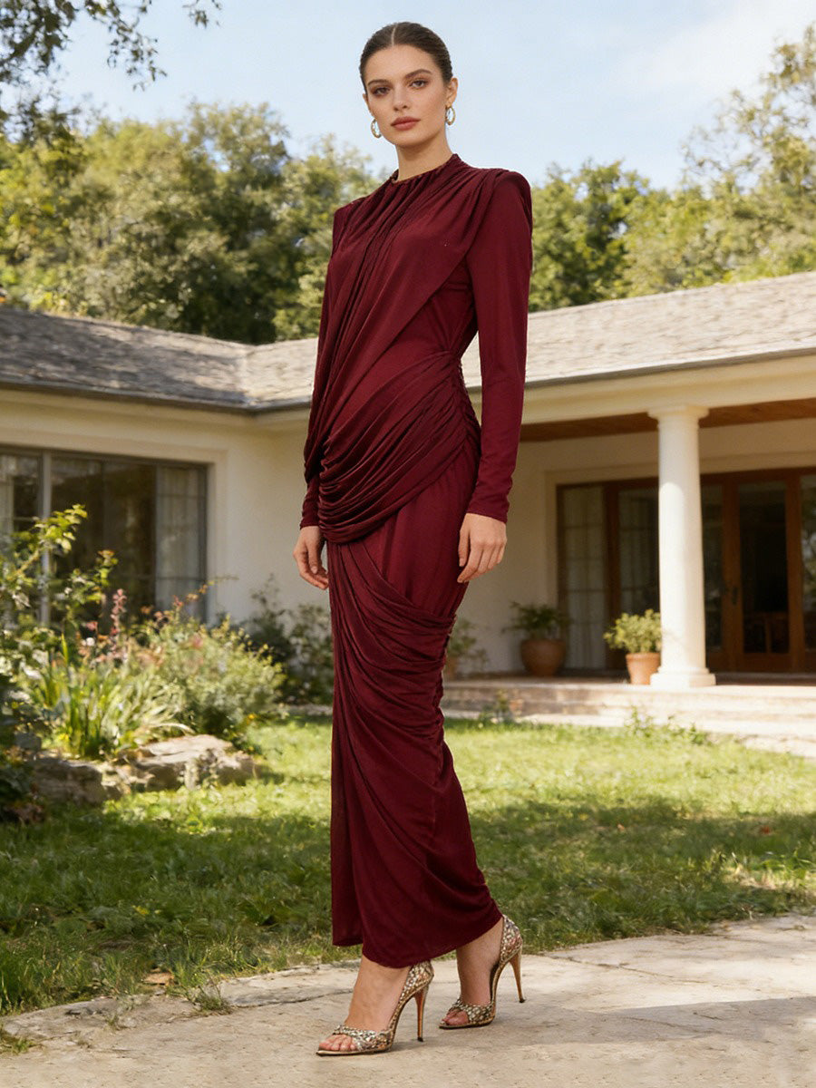 Eloise Pleated Waist Maxi Dress
