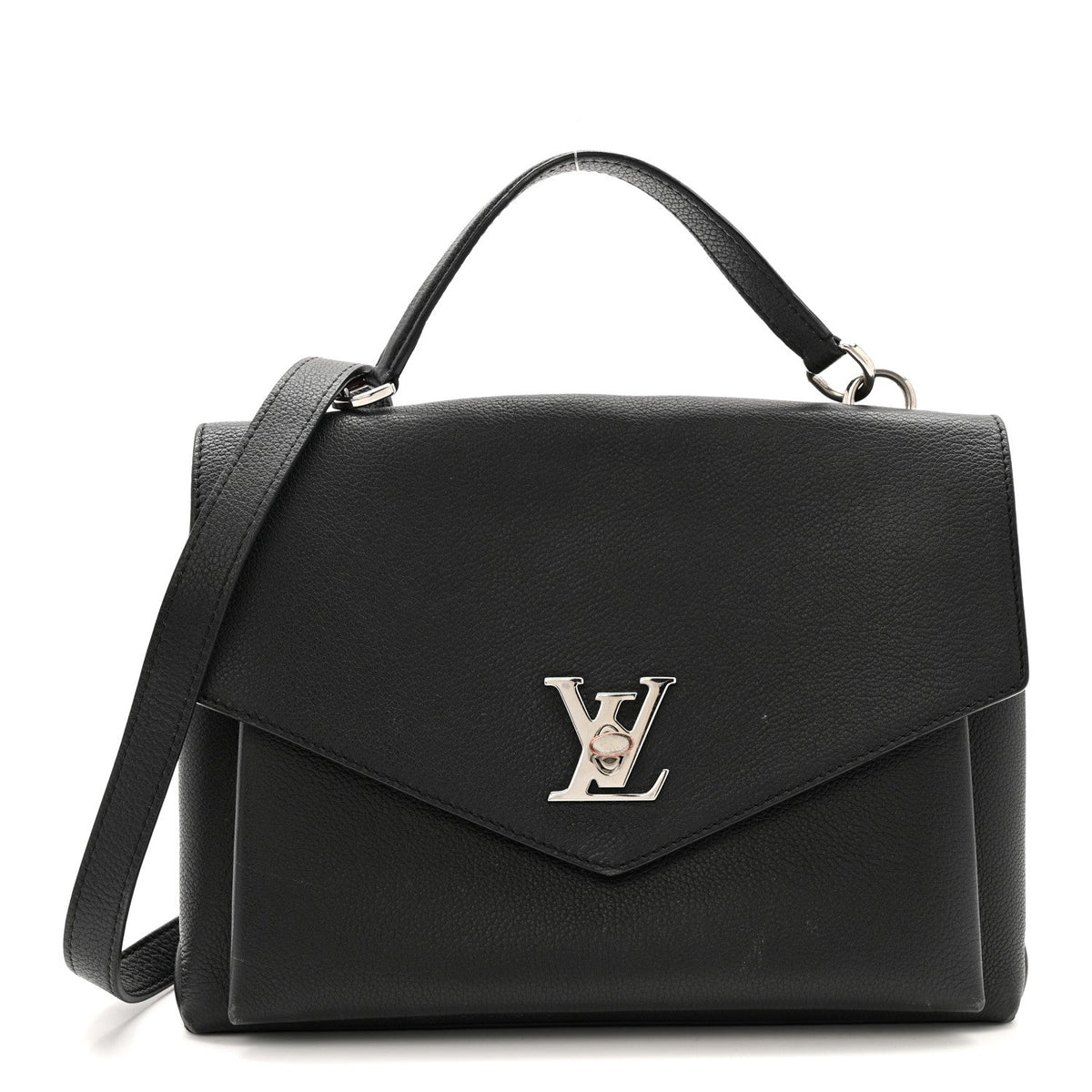 Soft Calfskin My Lockme Top Handle Black