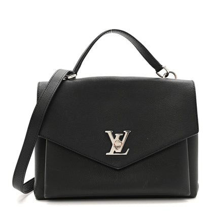 Soft Calfskin My Lockme Top Handle Black