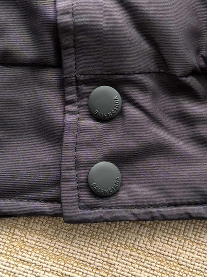 Balenciaga 25 Down Jackets Charcoal Purple Polyester 0028