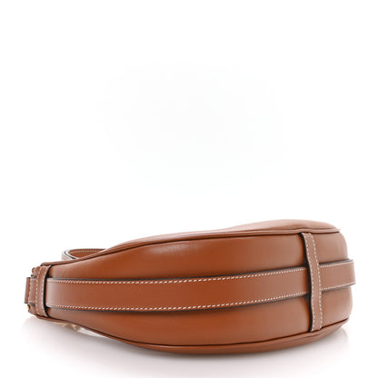 Smooth Calfskin Medium Strap Ava Shoulder Bag Tan