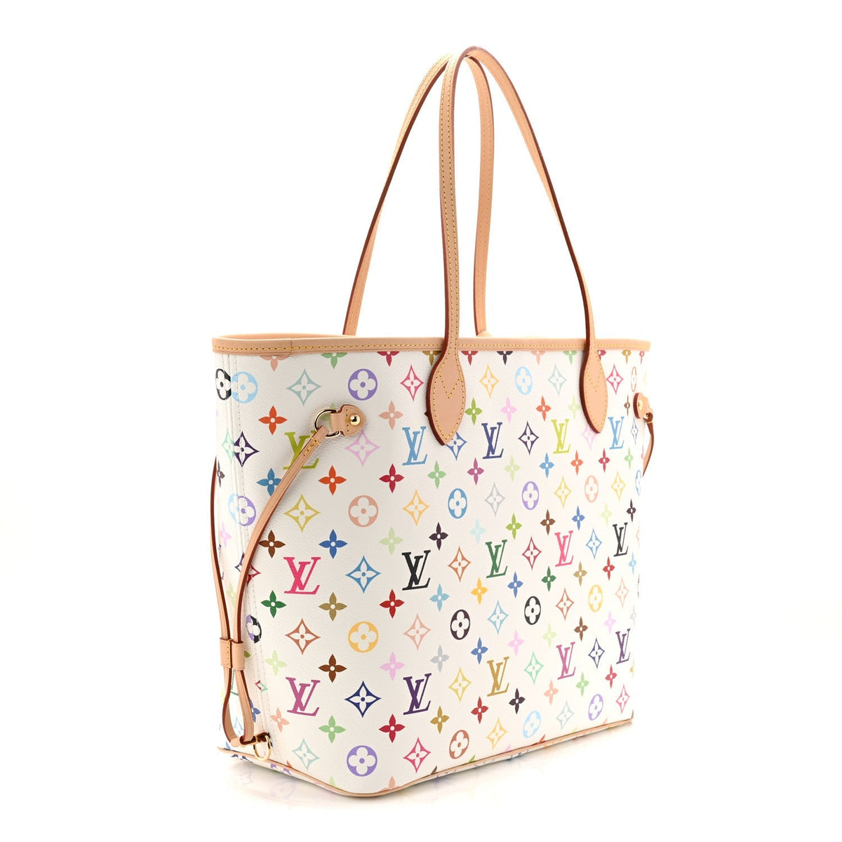 LV X TM Monogram Multicolor Neverfull MM White