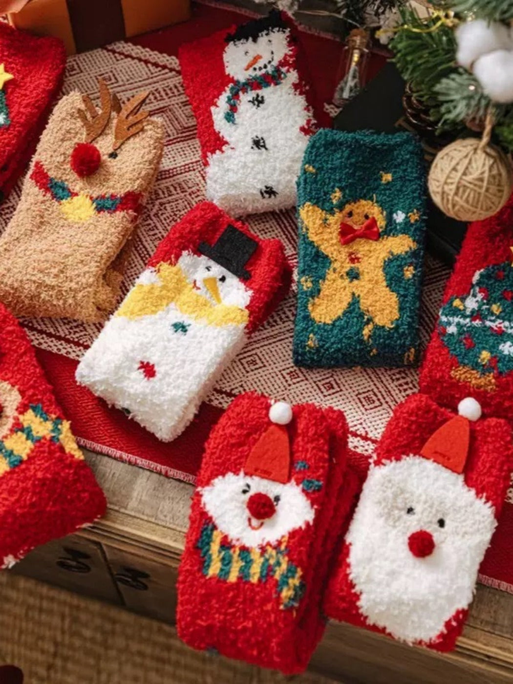Rufia - Christmas Vibe Thickened Mid-calf Socks – 6 Options