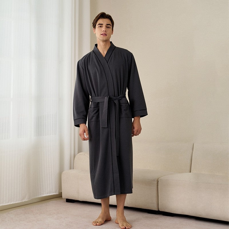 Men's Loose Long Sleeve Absorbent Robe