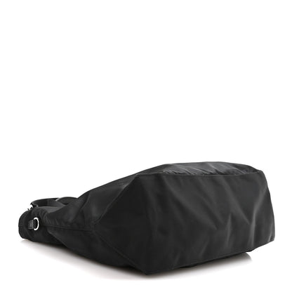 Nylon Vela East West Shopper Tote Black