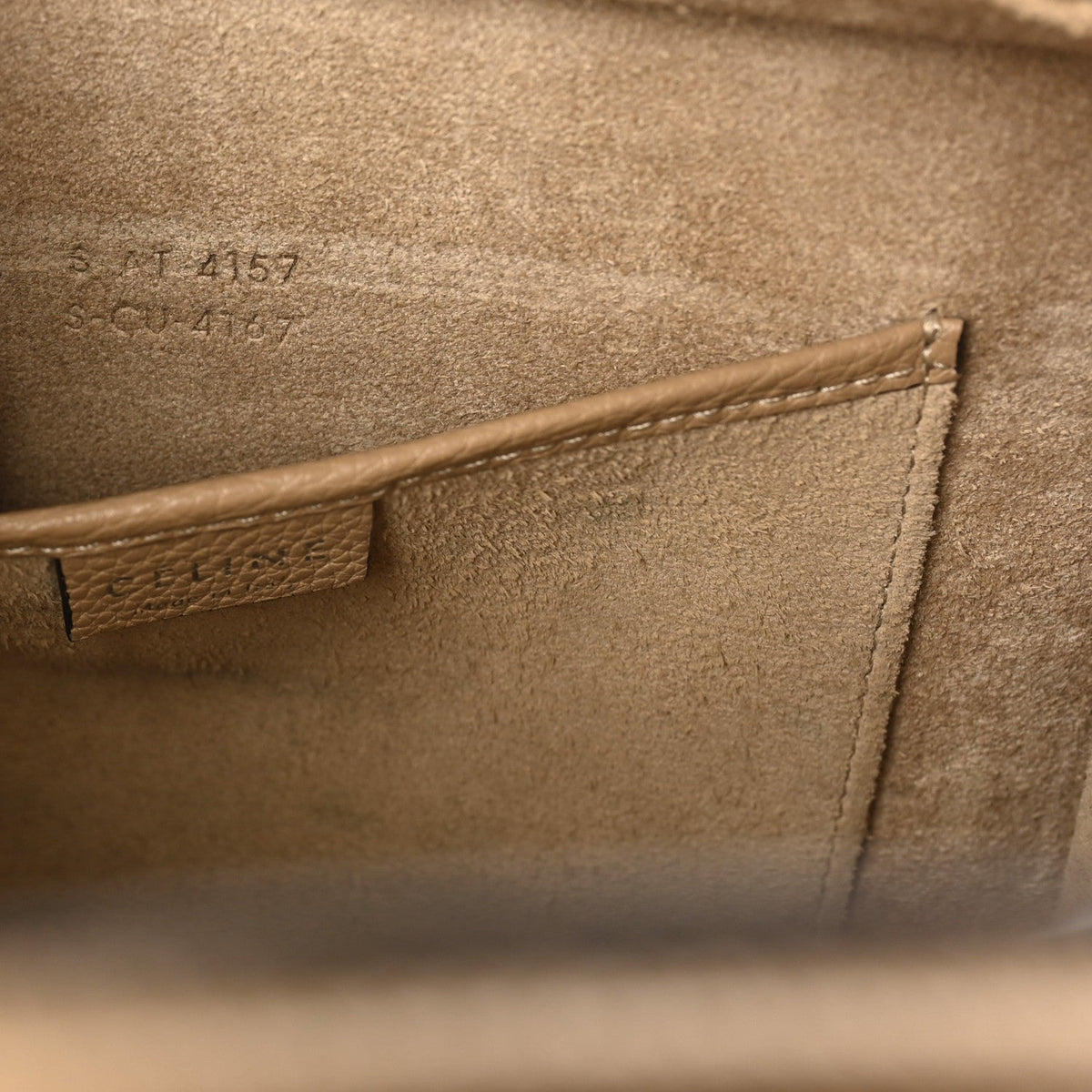 Drummed Calfskin Nano Luggage Dune